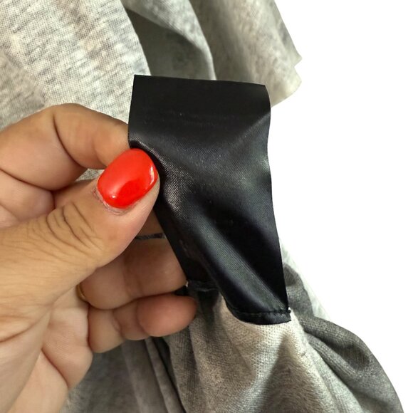 Thom Krom Heather Gray Linen Blend Short Sleeve Side Slits Midi Dress Large - Picture 8 of 8